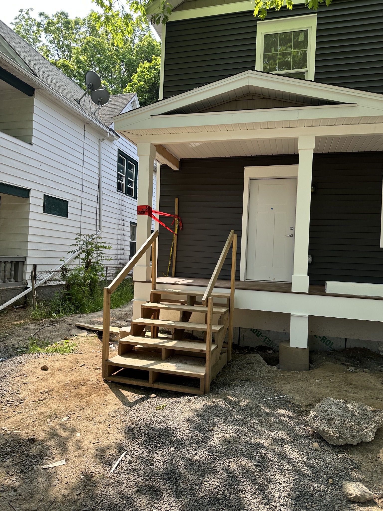 Front porch & timber steps